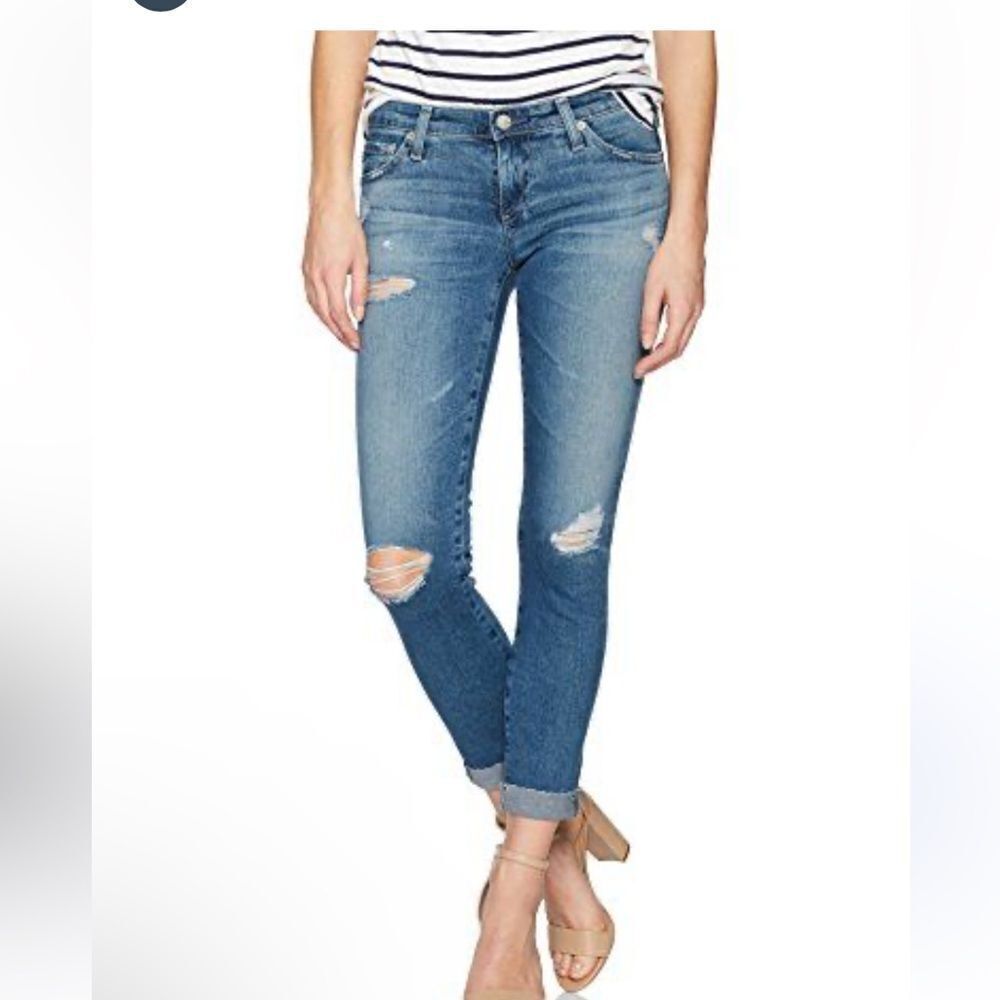 Ag The Prima Roll Up Low Rise Cigarette Jeans | Size 28